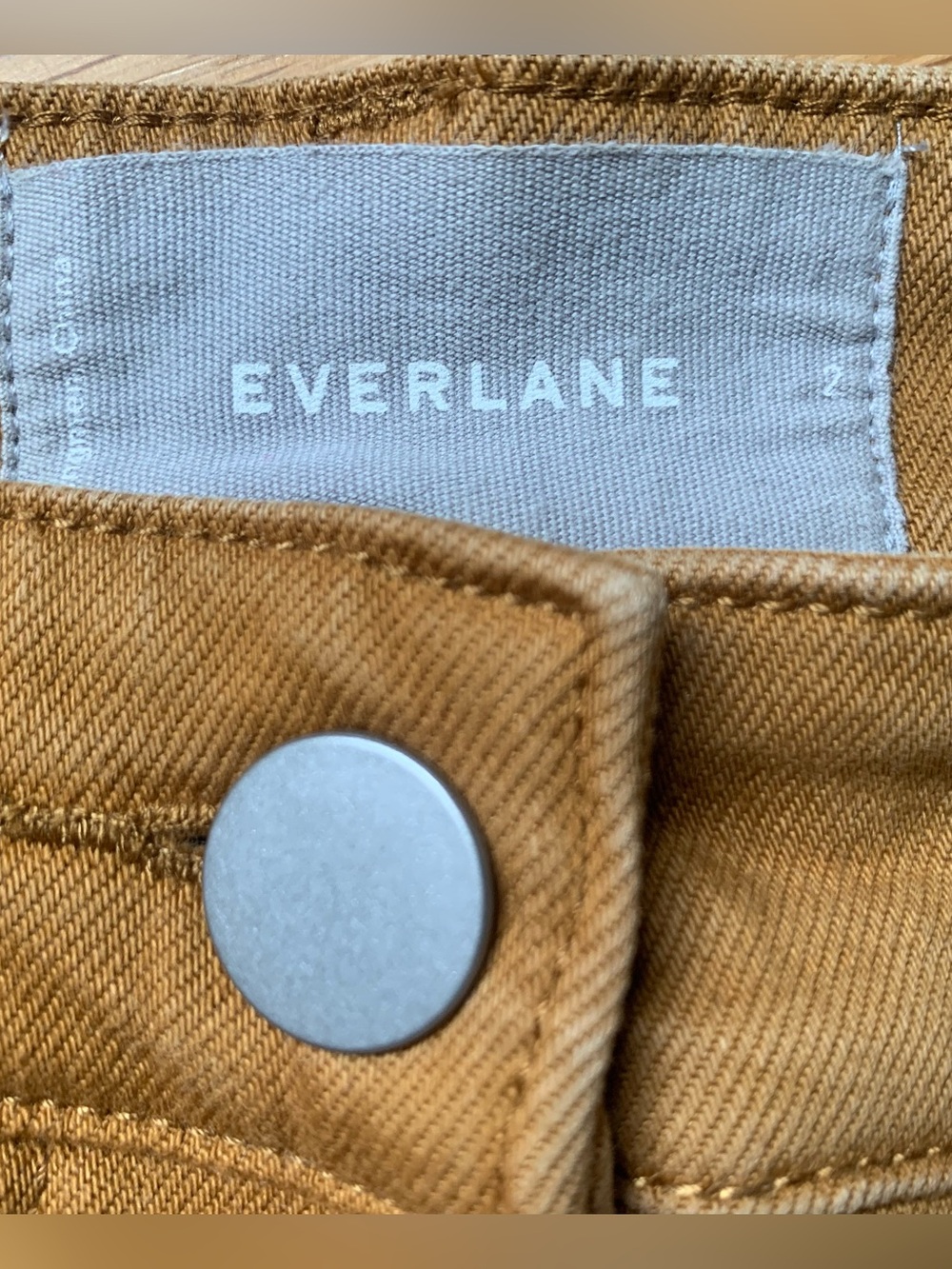 VGUC EVERLANE Womens Cropped Straight Leg High-Rise Jeans in Goldenrod Size 2 - Picture 10 of 15